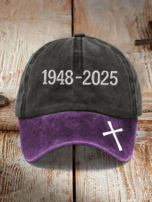 Unisex 1948-2025 Cross Print Hat As picture / JM