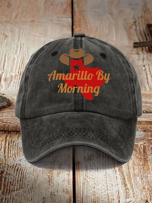 Unisex Amarillo By Morning Print Hat Black / JM