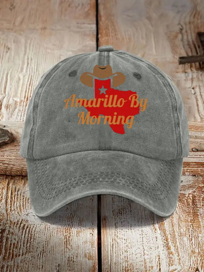 Unisex Amarillo By Morning Print Hat Gray / JM