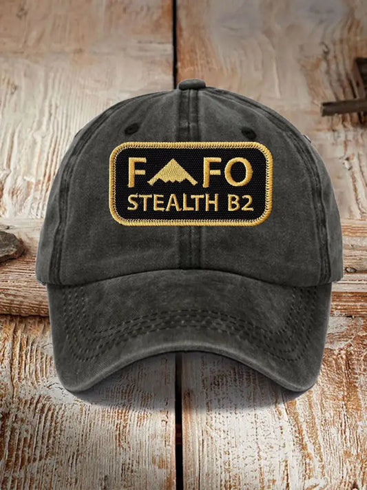 Unisex B2 FAFO Print Hat Black / JM
