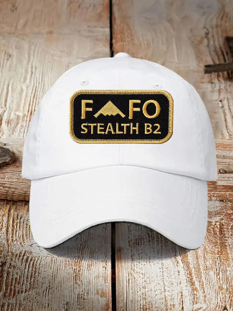 Unisex B2 FAFO Print Hat White / JM