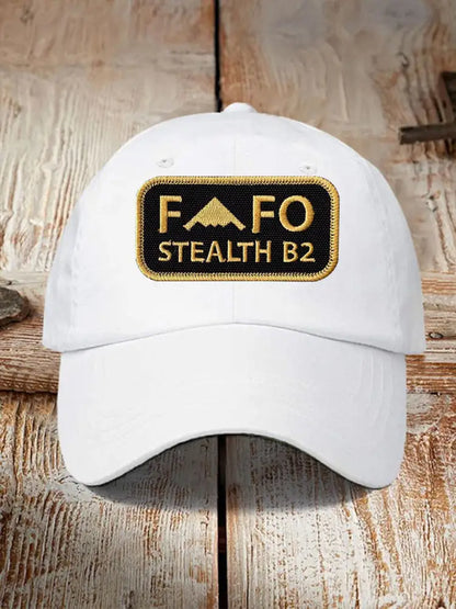 Unisex B2 FAFO Print Hat White / JM