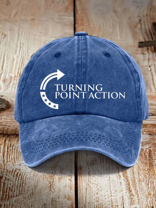 Unisex Charlie Kirk Turning Point USA Trump Commemorative Hat Blue / ONE