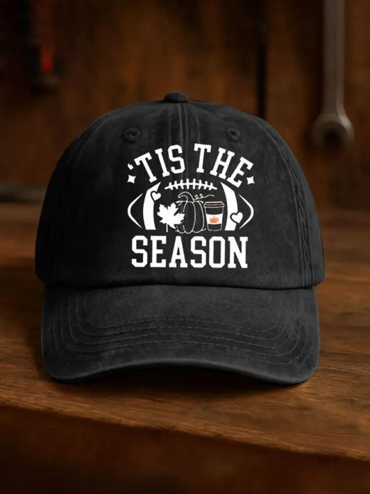 Unisex Football Fans Lovers Gameday Casual Design Print Hat Black / ONE