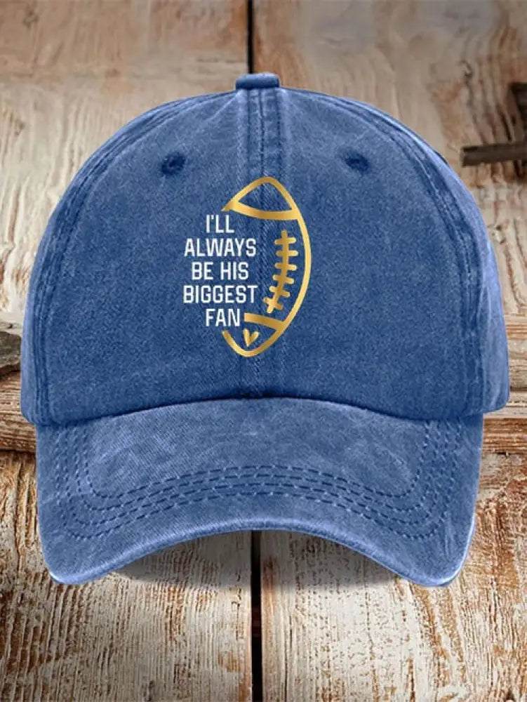 Unisex Football Fans Lovers Gameday Casual Design Print Hat Blue / ONE