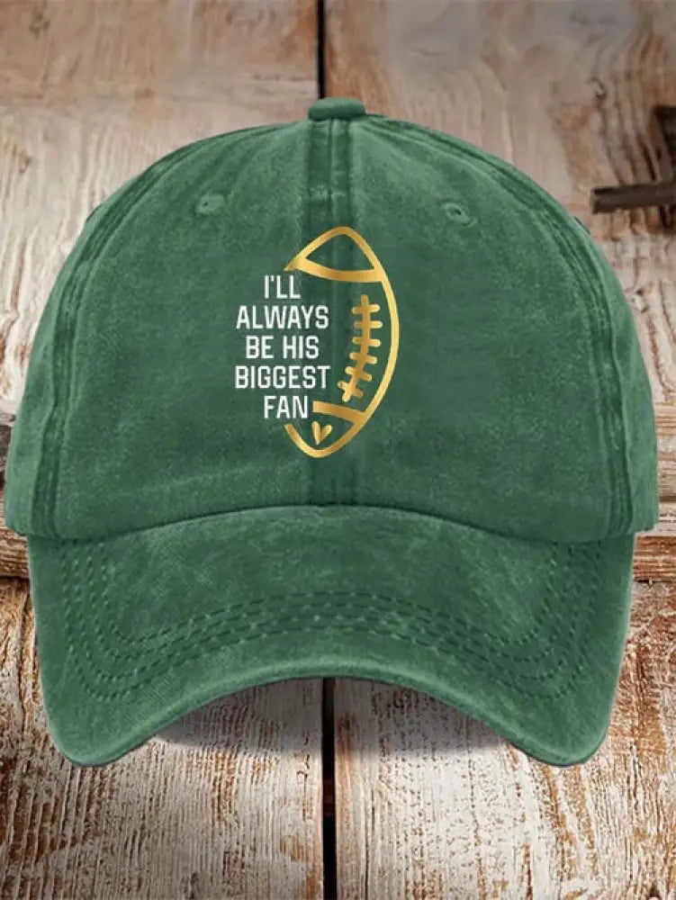 Unisex Football Fans Lovers Gameday Casual Design Print Hat Green / ONE