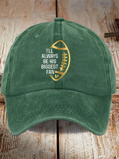 Unisex Football Fans Lovers Gameday Casual Design Print Hat Green / ONE