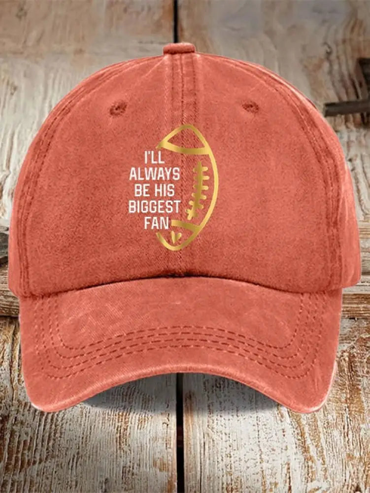 Unisex Football Fans Lovers Gameday Casual Design Print Hat Orange / ONE