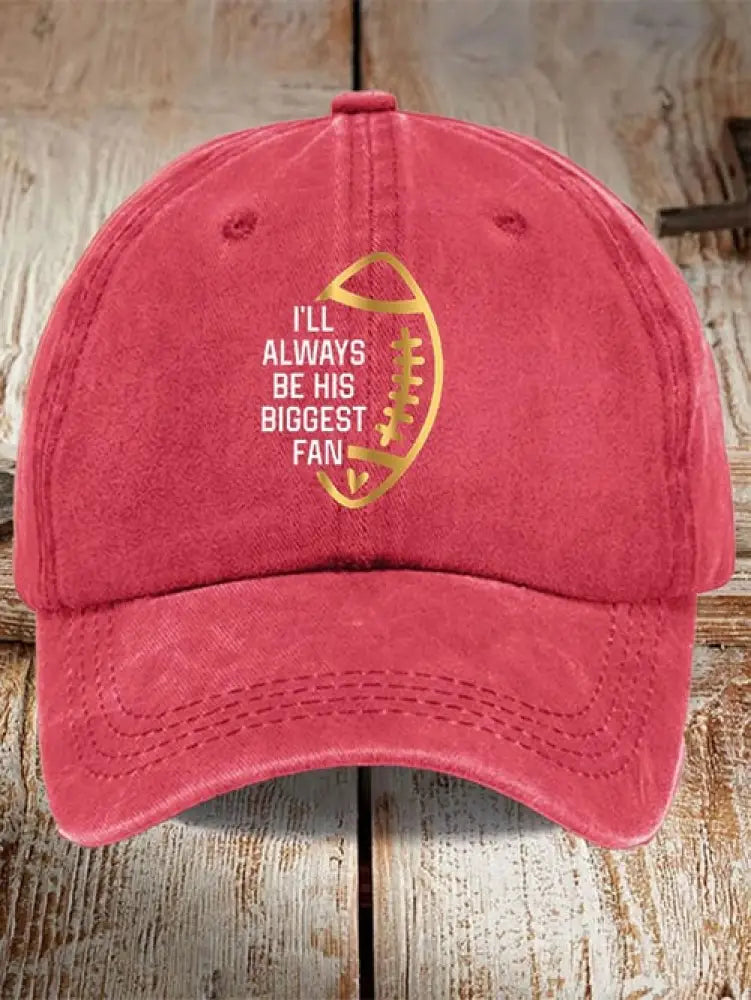 Unisex Football Fans Lovers Gameday Casual Design Print Hat Red / ONE