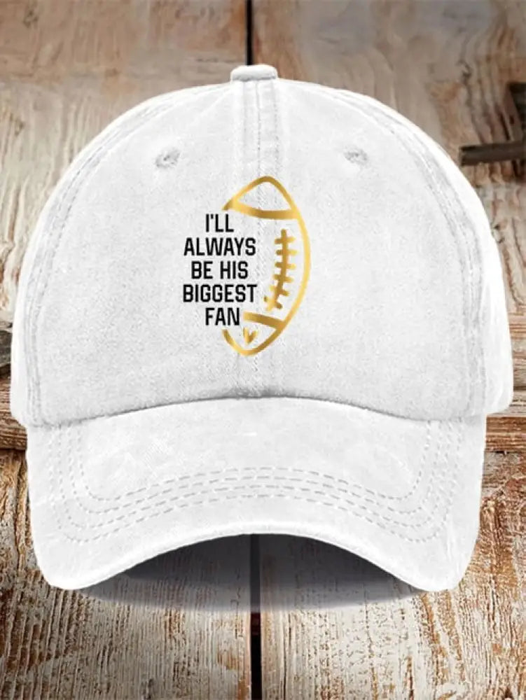 Unisex Football Fans Lovers Gameday Casual Design Print Hat White / ONE