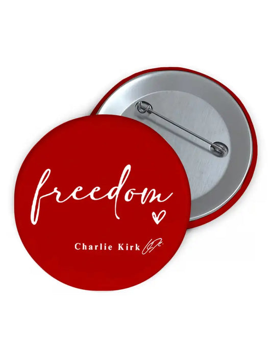 Unisex Freedom Charlie Kirk Brooch Red / ONE
