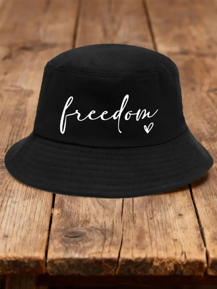 Unisex Freedom Charlie Kirk Bucket Hat Black / ONE