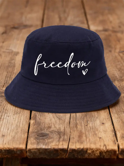Unisex Freedom Charlie Kirk Bucket Hat Navy Blue / ONE