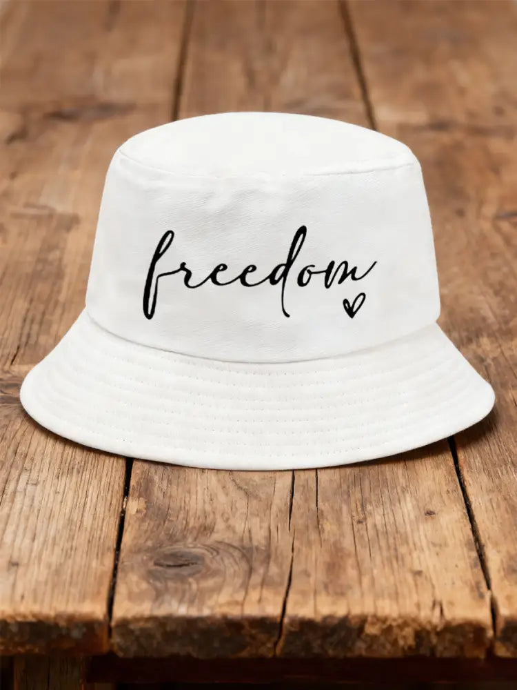 Unisex Freedom Charlie Kirk Bucket Hat White / ONE