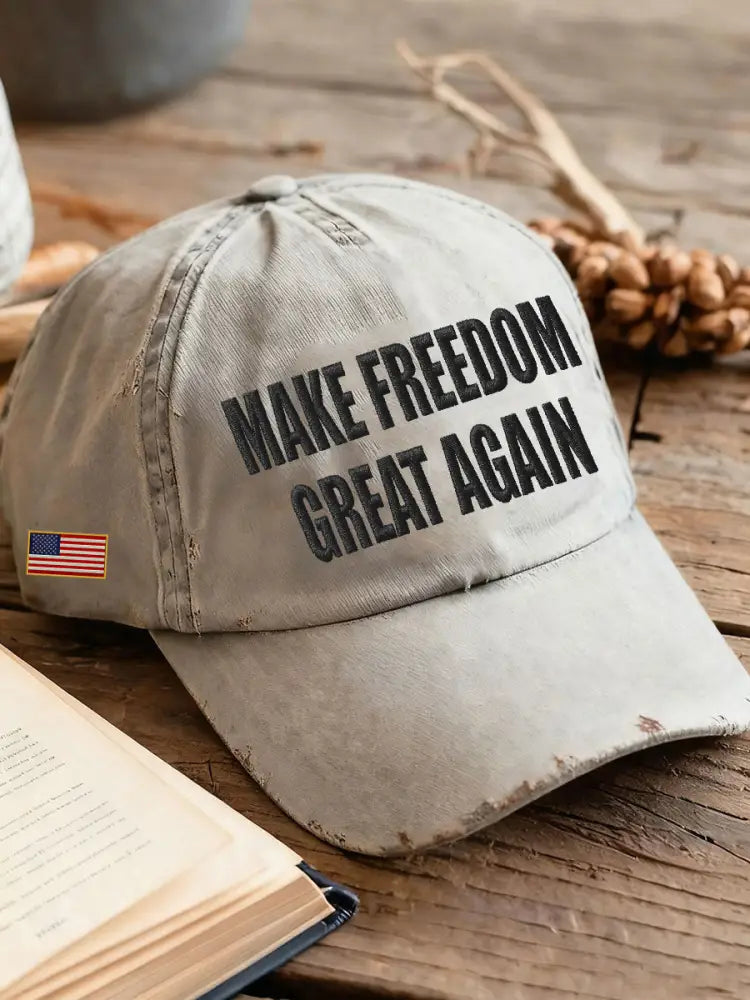 Unisex FREEDOM Hat Light Gray / ONE