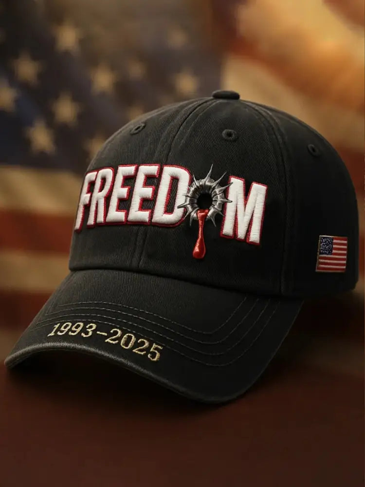 Unisex Freedom Is Not Free R.I.P Charlie Kirk Print Hat Black / ONE