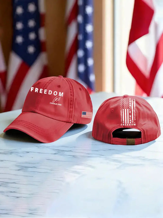 Unisex Freedom Is Not Free R.I.P Charlie Kirk Print Hat Red / ONE