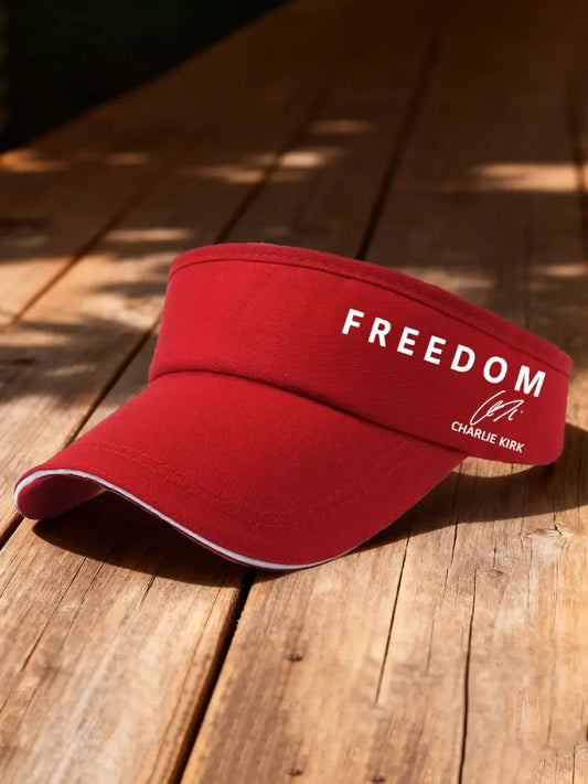 Unisex Freedom Is Not Free R.I.P Charlie Kirk Print Sun Hat Red / ONE