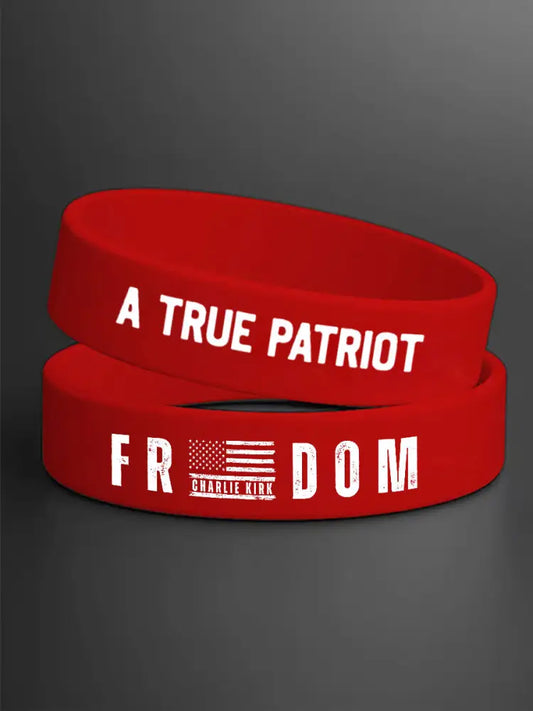 Unisex Freedom Is Not Free This is the Turning Point R.I.P Charlie Kirk Print Braided Rope Bracelet Wristband Red / ONE