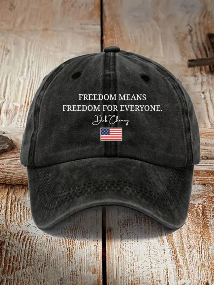 Unisex Freedom Means Freedom For Everyone Hat Black / ONE