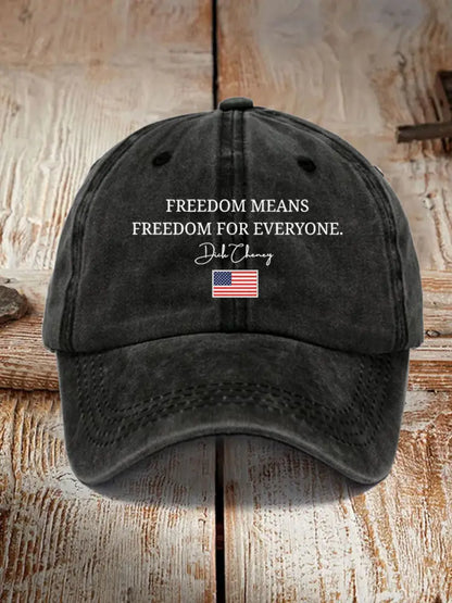 Unisex Freedom Means Freedom For Everyone Hat Black / ONE