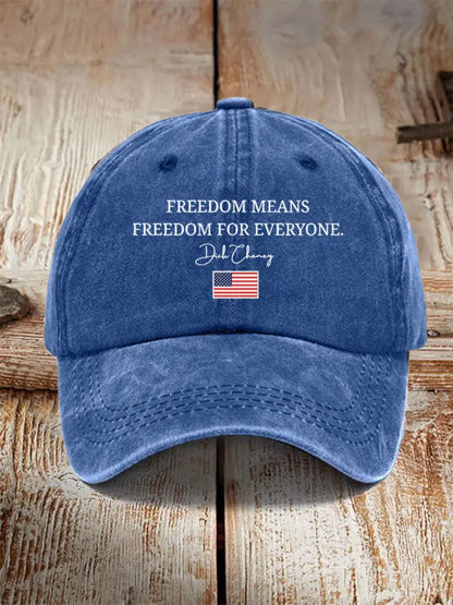 Unisex Freedom Means Freedom For Everyone Hat Blue / ONE