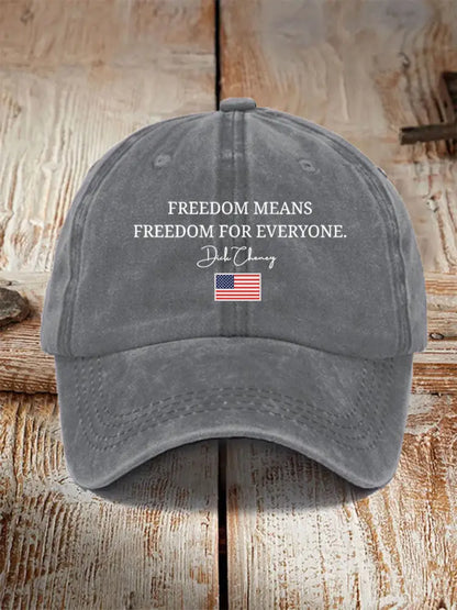 Unisex Freedom Means Freedom For Everyone Hat Gray / ONE