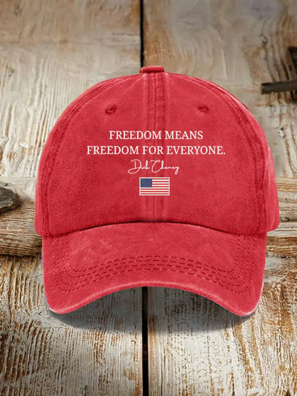 Unisex Freedom Means Freedom For Everyone Hat Red / ONE