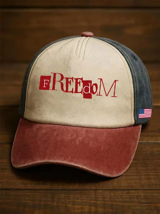 Unisex Freedom Print Hat As picture / ONE