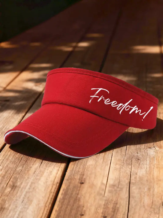 Unisex Freedom Print Hat Red / ONE