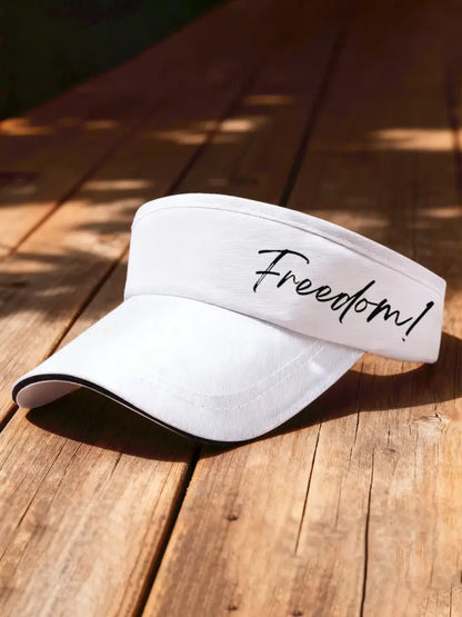 Unisex Freedom Print Hat White / ONE