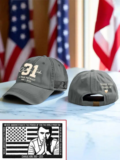Unisex Freedom True Patriot Print Hat Light Gray / ONE