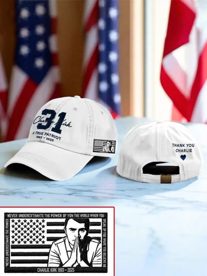 Unisex Freedom True Patriot Print Hat White / ONE