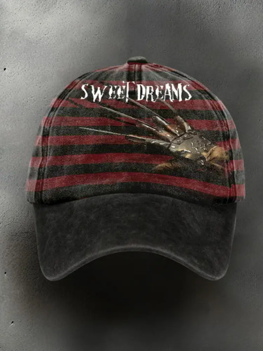 Unisex Halloween Horror Nightmare Printed Hat As picture / JM