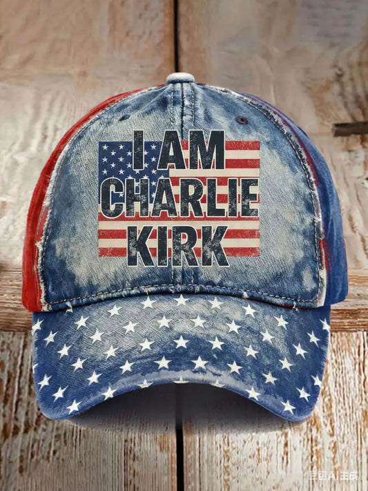 Unisex I Am Charlie Freedom True Patriot Printed Hat Blue / ONE