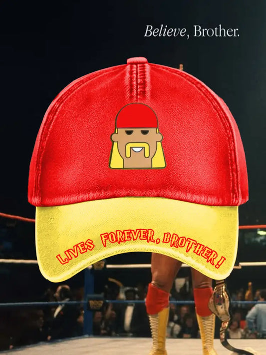 Unisex Lives Forever,Brother! R.I.P Legend! Memorial Hat Red-Yellow / JM