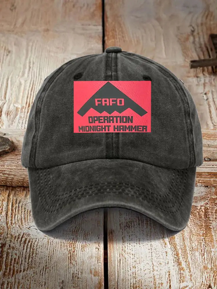 Unisex Midnight Hammer B2 FAFO Print Hat Black / JM