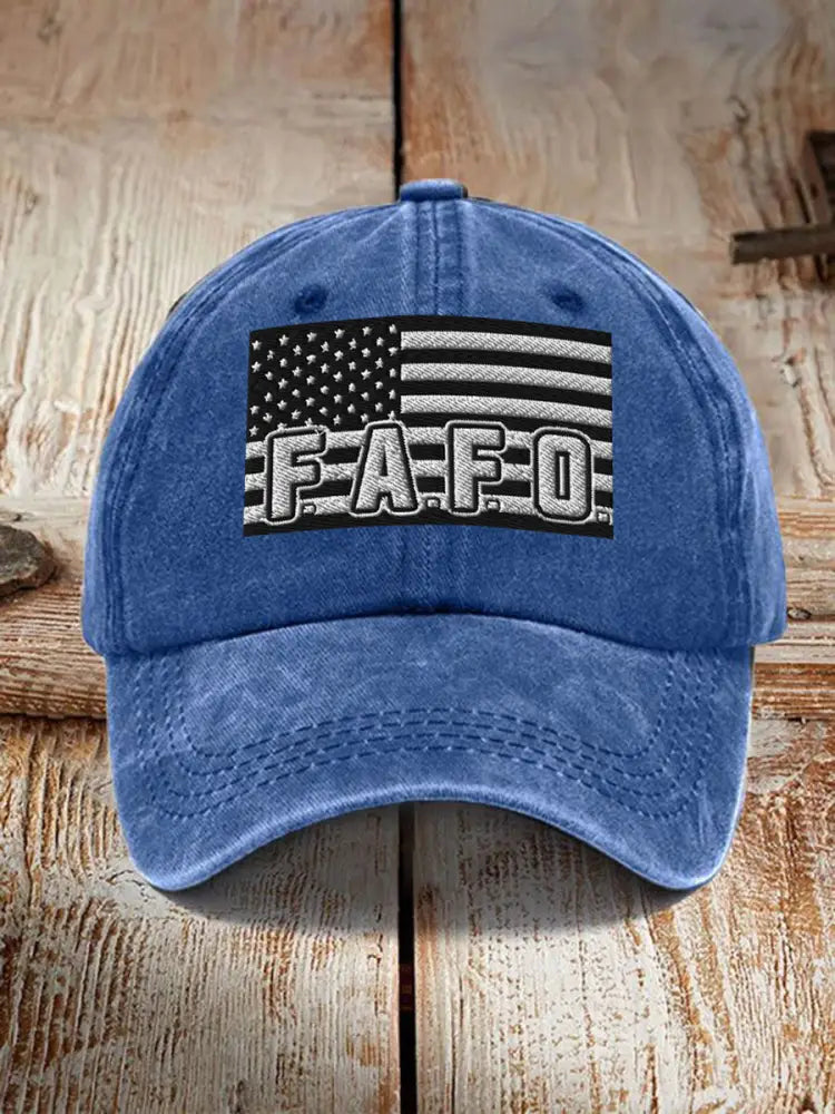 Unisex Midnight Hammer B2 FAFO Print Hat Blue / JM