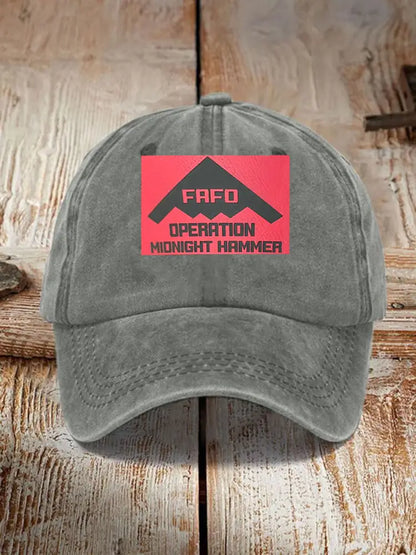 Unisex Midnight Hammer B2 FAFO Print Hat Gray / JM