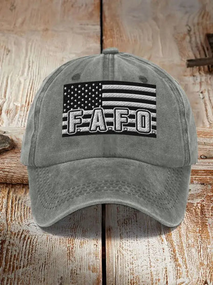 Unisex Midnight Hammer B2 FAFO Print Hat Gray / JM