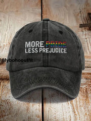 Unisex More Pride Less Prejudice Print Hat Black / JM