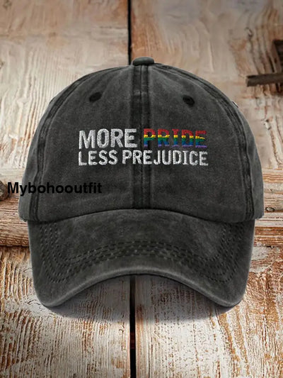 Unisex More Pride Less Prejudice Print Hat Black / JM
