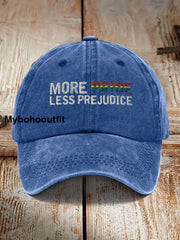 Unisex More Pride Less Prejudice Print Hat Blue / JM