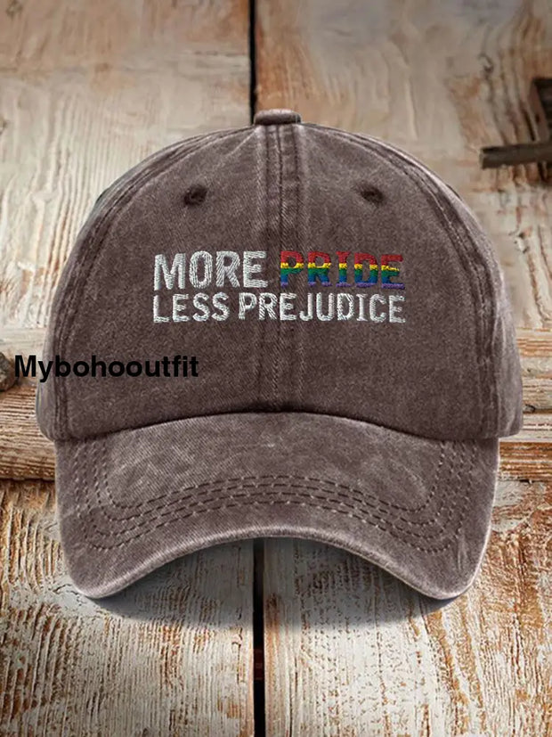 Unisex More Pride Less Prejudice Print Hat Coffee / JM