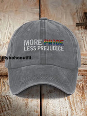 Unisex More Pride Less Prejudice Print Hat Gray / JM