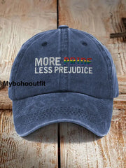 Unisex More Pride Less Prejudice Print Hat Navy Blue / JM