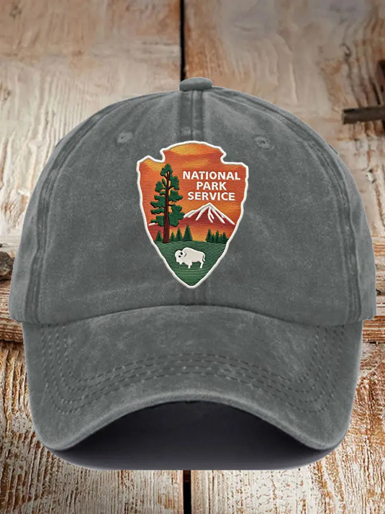 Unisex National Park Service Printed Hat Light Gray / JM