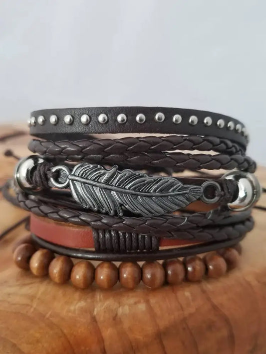 Unisex Native American Feather Bracelets As picture / JM