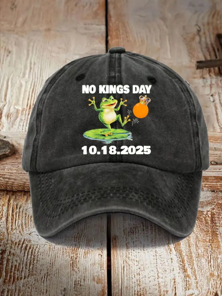 Unisex No Kings Portland Frog Protest 10.18.2025 Hat Black