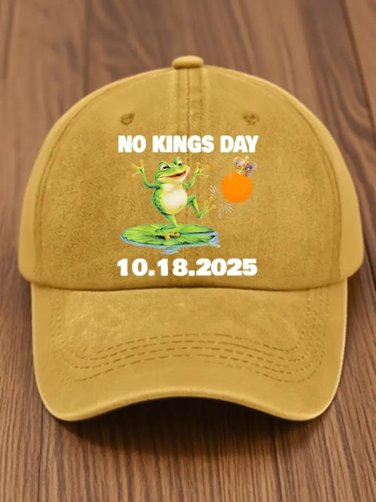 Unisex No Kings Portland Frog Protest 10.18.2025 Hat Yellow